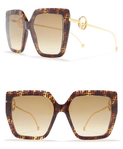 fendi ff0410/s|Fendi FF0410/S 086HA 56mm Oversized Square Sunglasses .